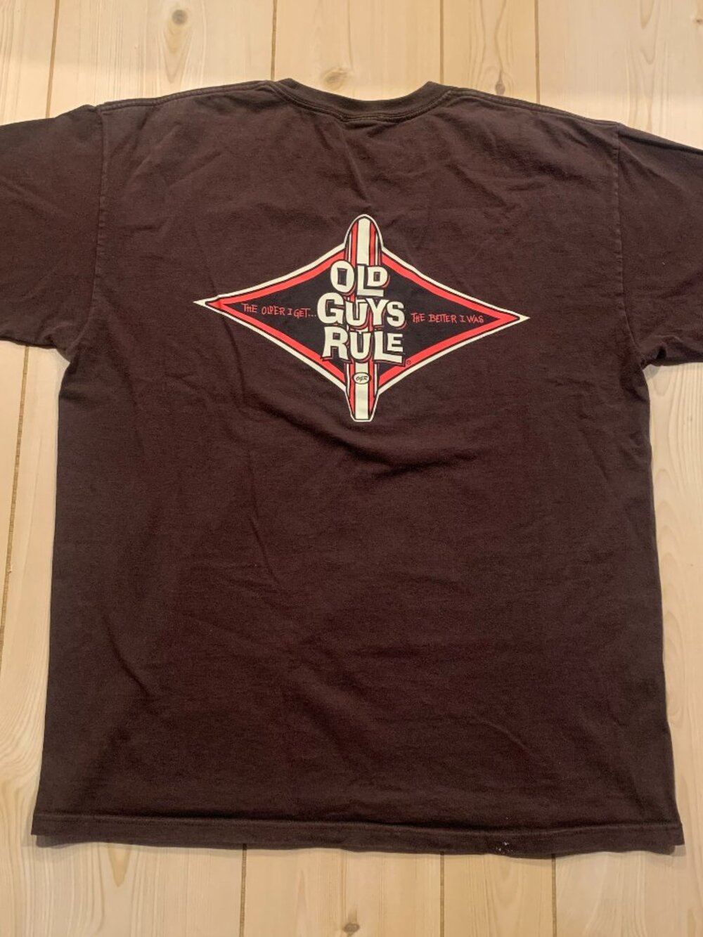 Vintage Y2K Old Guys Rule Surf Surfboard Beach Longboard Skater T-Shirt Size XL